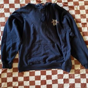 Navy Trader Joe’s sweatshirt with hood - Size XL jacket